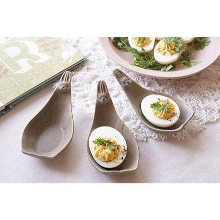 ｜隱隱選物｜【現貨】益子燒 人氣//吉澤窯/職人手作 兔寶寶飯勺-細節圖2