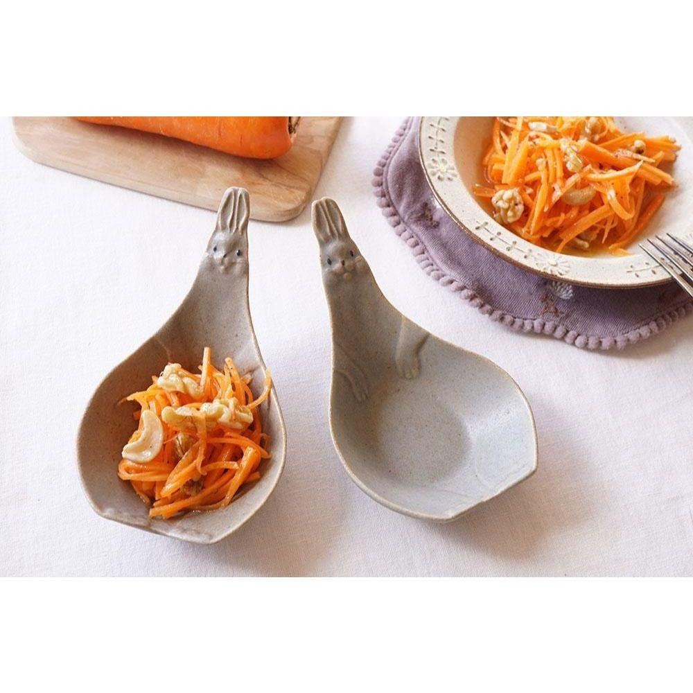 ｜隱隱選物｜【現貨】益子燒 人氣//吉澤窯/職人手作 兔寶寶飯勺-細節圖3