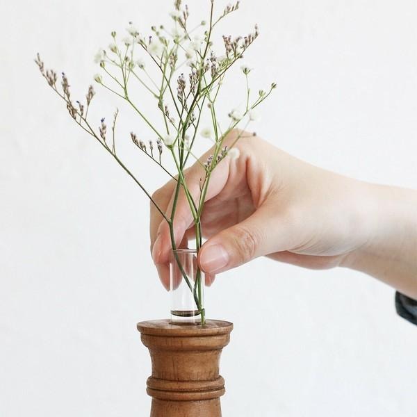 ｜隱隱選物｜【現貨】日雜 Zakka 仿舊復古松木花瓶-細節圖3