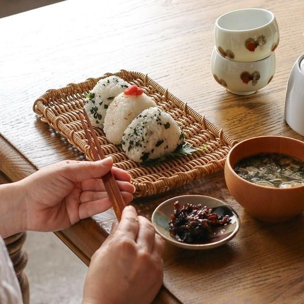 ｜隱隱選物｜【現貨】日式料理 日雜 Zakka UTILE 仿藤編織長方形托盤/瀝水-細節圖3