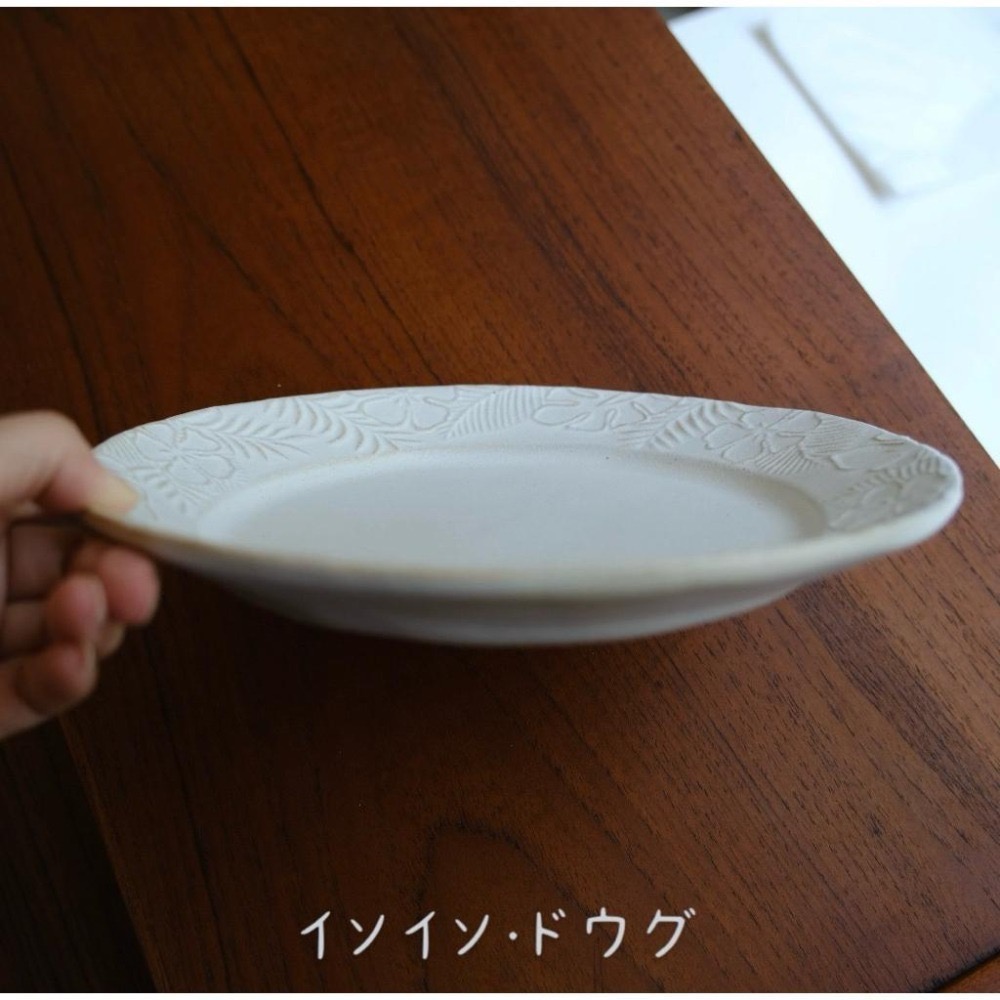 ｜隱隱選物｜【現貨】益子燒 職人-若林健吾 木槿花圓盤/器皿-細節圖4