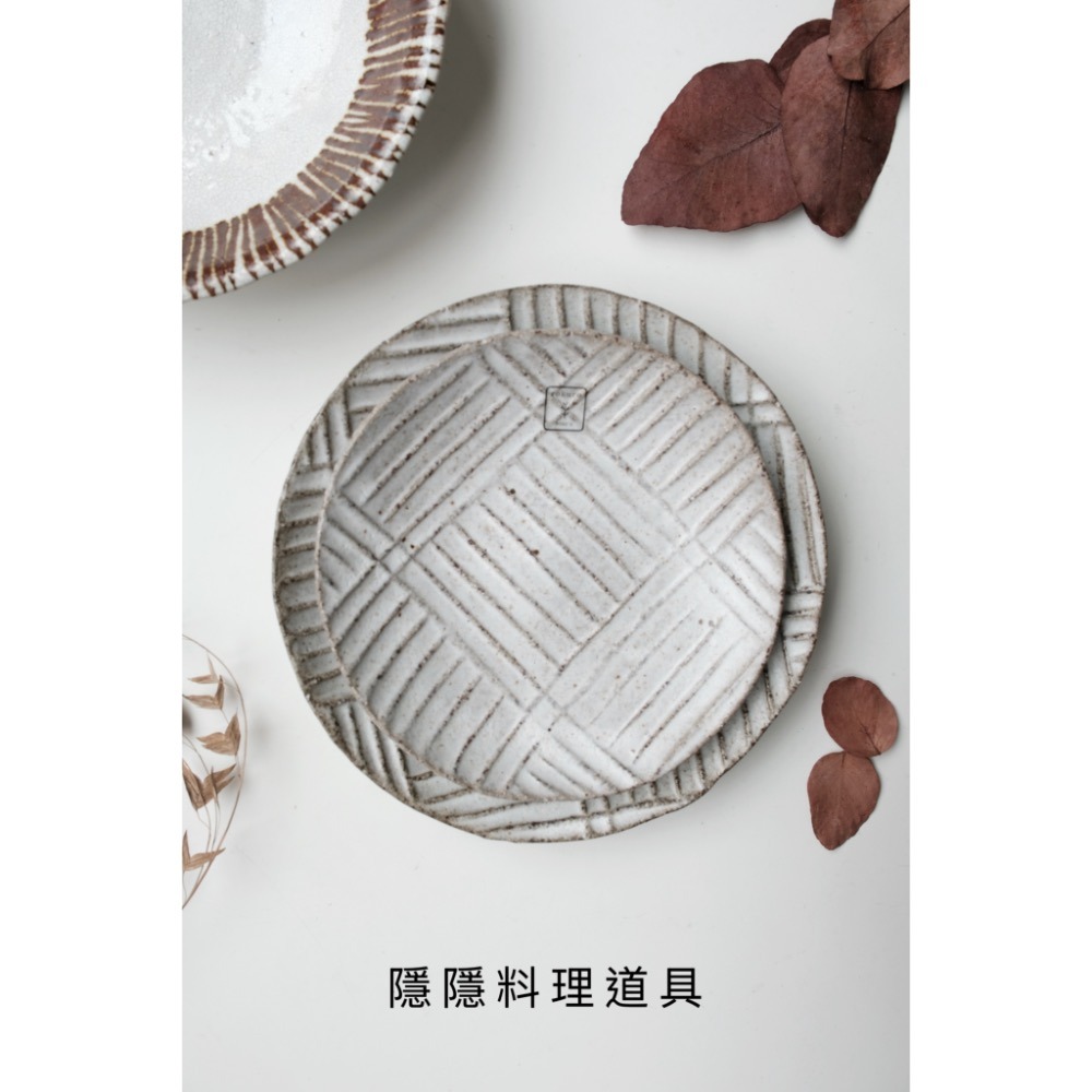 ｜隱隱選物｜【現貨】六魯 銀粉引 組木/輪距 器皿-細節圖4