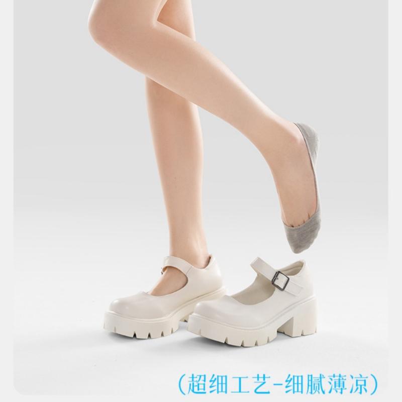 涼感隱形襪【酪旅子】不掉跟 夏季短襪 涼感襪 船襪 女襪 OL隱形襪 薄款短襪 極短襪 35-40碼【0380】-細節圖5