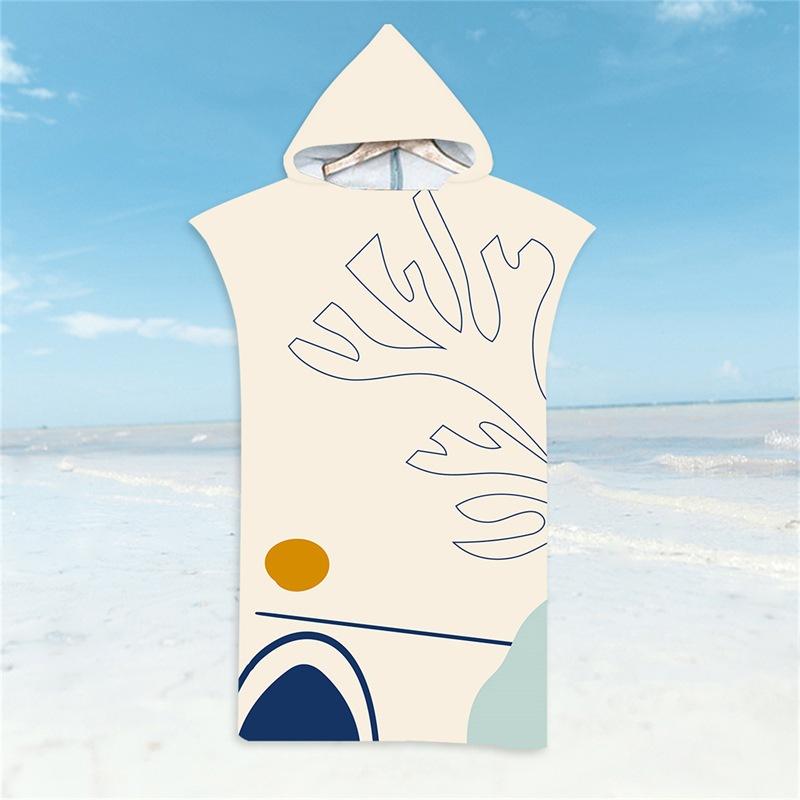吸水沙灘衣【酪旅子】毛巾衣 沙灘衣 游泳浴巾 海邊浴巾 斗篷 衝浪毛巾衣 浴巾衣 連帽浴巾 吸水保暖斗篷【0387-03-細節圖2