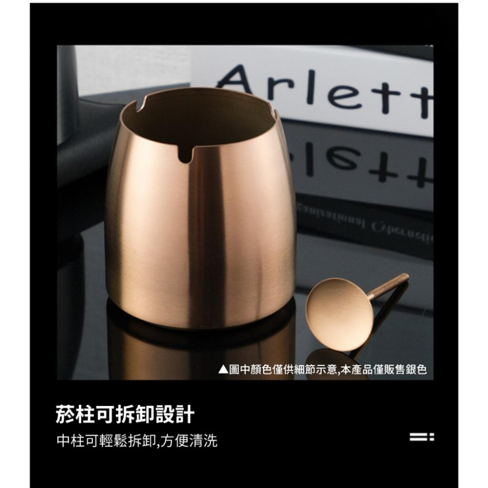 不鏽鋼煙灰缸【酪旅子】含蓋煙灰缸 菸灰缸 防風煙灰缸 居家菸灰缸 戶外菸灰缸【0228】-細節圖9