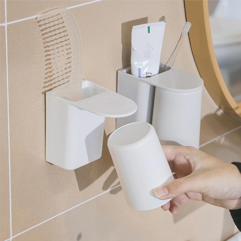 磁吸式漱口杯【酪旅子】漱口杯架 洗漱 壁掛式牙杯架 牙杯 磁吸式洗漱架 漱口架【0376】-細節圖5
