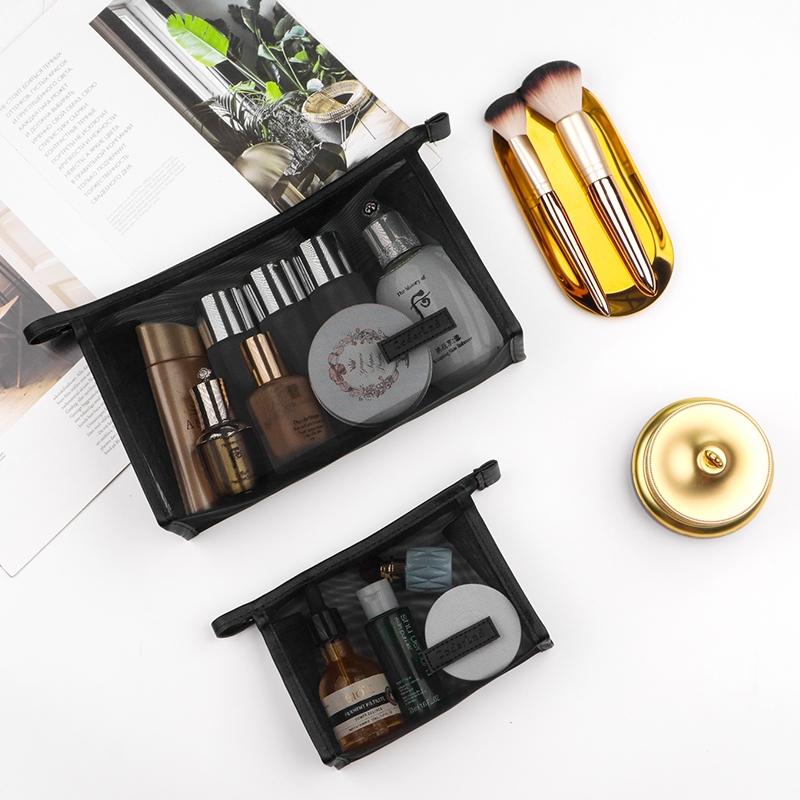 三角網紗化妝包【酪旅子】旅遊盥洗包 網紗包 化妝包 收納包 網紗收納 洗漱包 小物收納包 網紗袋【0329】-細節圖4