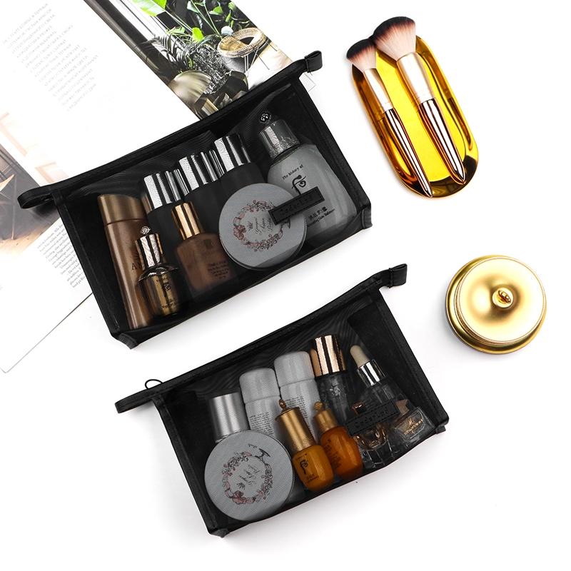 三角網紗化妝包【酪旅子】旅遊盥洗包 網紗包 化妝包 收納包 網紗收納 洗漱包 小物收納包 網紗袋【0329】-細節圖6