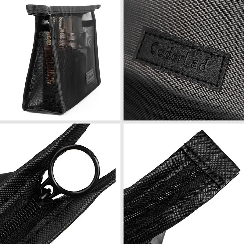 三角網紗化妝包【酪旅子】旅遊盥洗包 網紗包 化妝包 收納包 網紗收納 洗漱包 小物收納包 網紗袋【0329】-細節圖8