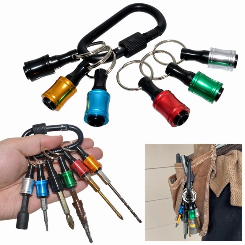 快脫接桿鑰匙圈【酪旅子】十字頭 起子頭 快脫接桿 鑰匙圈 六角柄鑽頭 收納接桿鑰匙圈【0317】-細節圖5