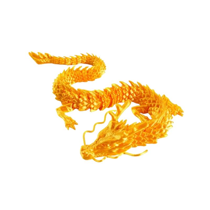 魚缸造景 可動龍 3D列印【酪旅子】預購活動 可沈水 龍年魚缸造景 水族箱擺件 龍年擺設 訂製款【0323】-細節圖2