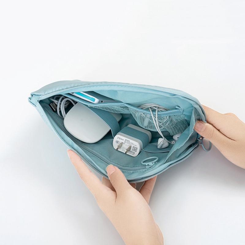 多功能3C收納包【酪旅子】充電器收納包 防潑水 充電線收納包 小物收納包 鬆緊帶卡位【0213】-細節圖5