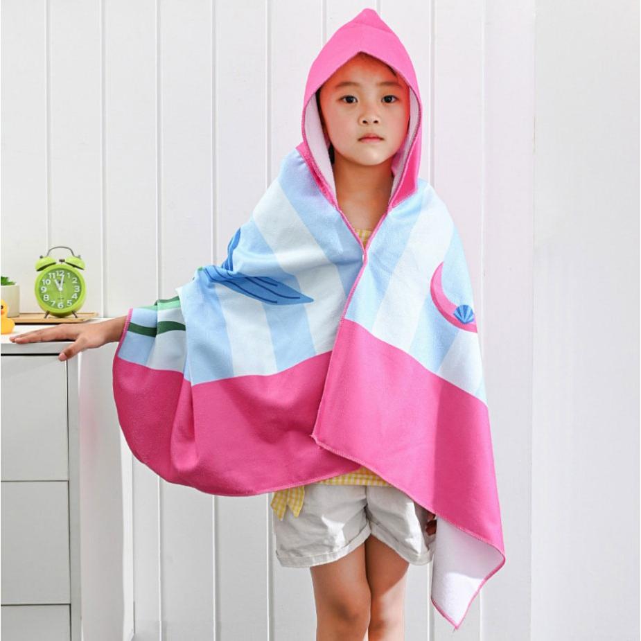 兒童連帽浴巾【酪旅子】連帽浴巾 浴巾斗篷 浴巾衣 浴衣 披風 沙灘衣 游泳浴巾 海灘斗篷【0162】-細節圖5