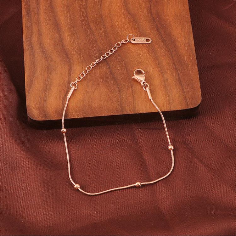 【Miss.情人節】[台灣發貨] 韓版圓珠鈦鋼手鍊 時尚氣質鈦鋼手鍊 時尚新款鈦鋼圓珠手鍊 鈦鋼手鏈 158-細節圖3