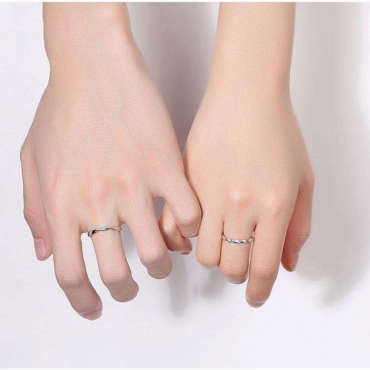 【Miss.情人節】[台灣發貨] S925韓版扭環情侶戒指 情侶對戒 男女戒指 情侶飾品對戒 194-細節圖5