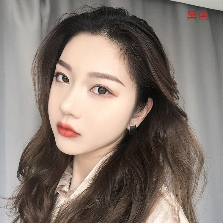 【Miss.情人節】[台灣發貨] 韓版時尚個性 滴釉幾何耳環 方形水滴氣質耳環 簡約耳墜 Q1227-細節圖2