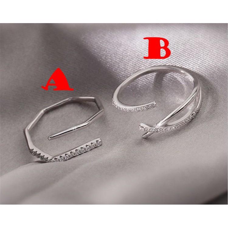 【Miss.情人節】[台灣發貨] 韓版S925幾何戒指 時尚優雅女戒指 910-細節圖6