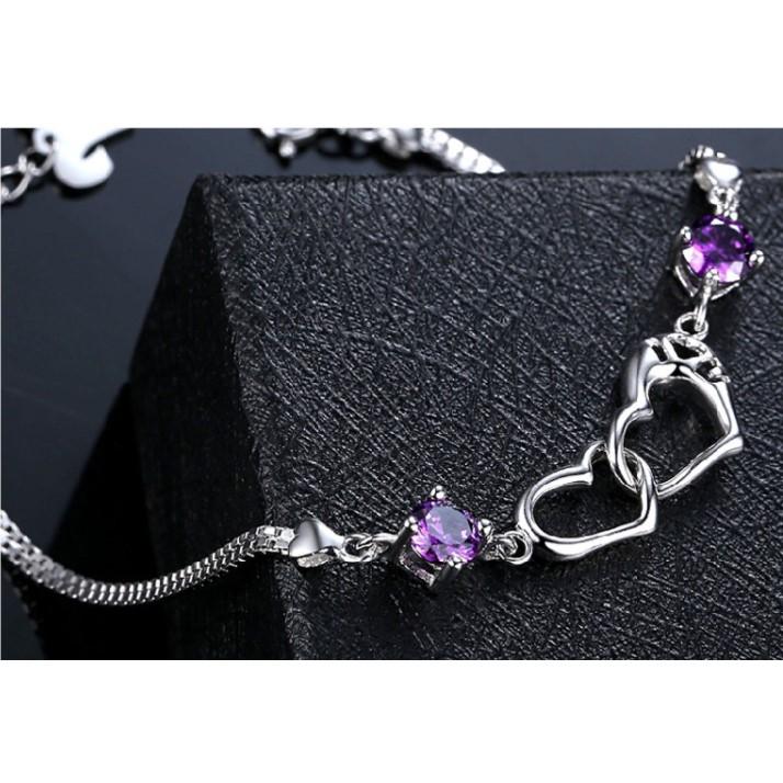 【Miss.情人節】台灣出貨 韓版雙愛心手鏈  日韓甜美清新手鍊 手鍊 522-細節圖5