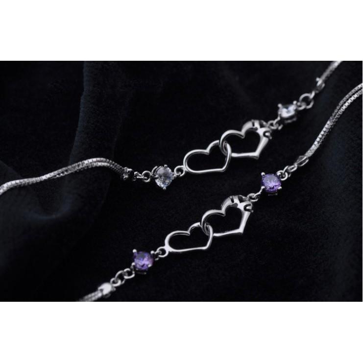 【Miss.情人節】台灣出貨 韓版雙愛心手鏈  日韓甜美清新手鍊 手鍊 522-細節圖6