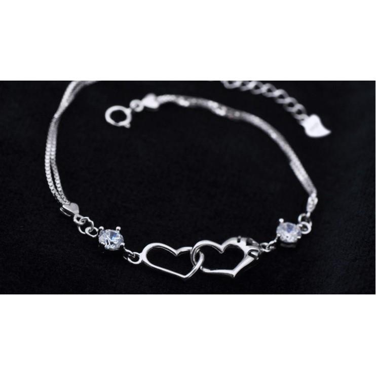 【Miss.情人節】台灣出貨 韓版雙愛心手鏈  日韓甜美清新手鍊 手鍊 522-細節圖7