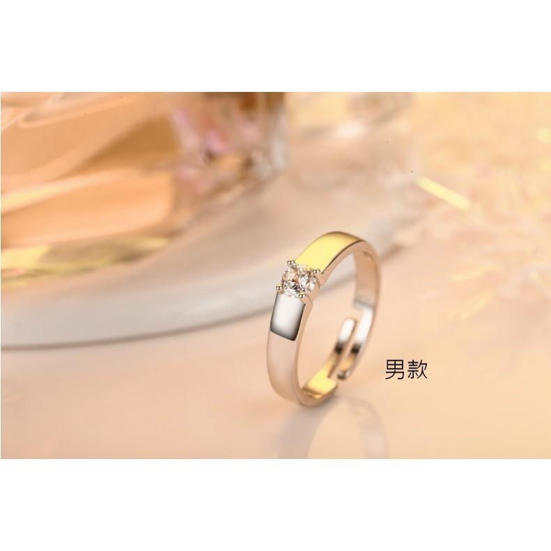 【Miss.情人節】[台灣發貨] 韓版S925純銀銀戒戒指 鑲嵌鋯石情侶戒指 Z131-細節圖3