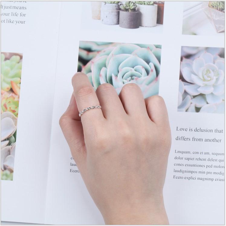 【Miss.情人節】[台灣發貨] 銀飾飾品 韓版簡約波浪麻花戒指 復古文藝麻花開口戒指 499-細節圖3