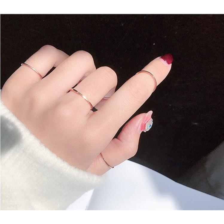 【Miss.情人節】日韓鈦鋼尾戒 極細亮面簡約鈦鋼戒指 關節戒指 女戒 尾戒 對戒 飾品 簡約細版關節戒指 013-細節圖2