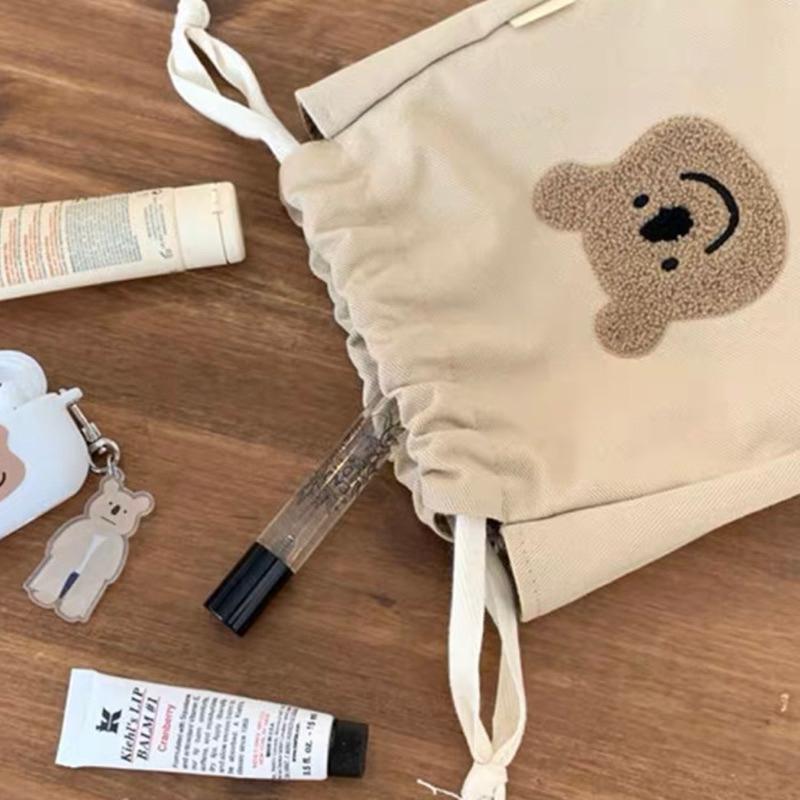 ᴴᴬᴷᵁᴺᴬᴹᴬᵀᴬᵀᴬ｜韓版ins風🐻小物收納救星✨熊熊束口袋-細節圖2
