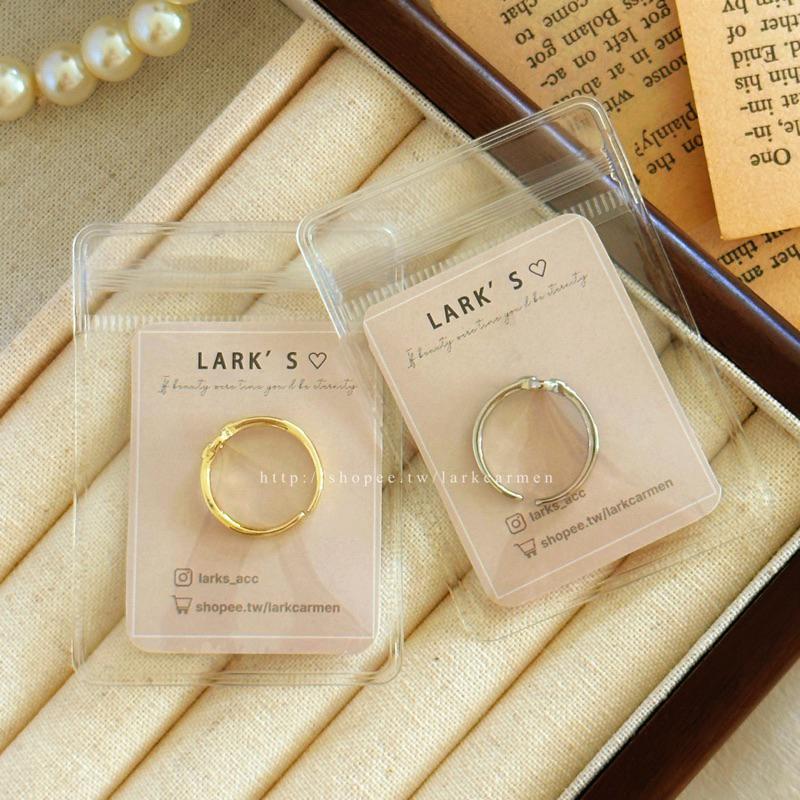 𝗟𝗔𝗥𝗞＇𝗦 ♡ 現貨｜925純銀 簡約圓環排鑽戒指 開口戒指｜𝟐色-細節圖3