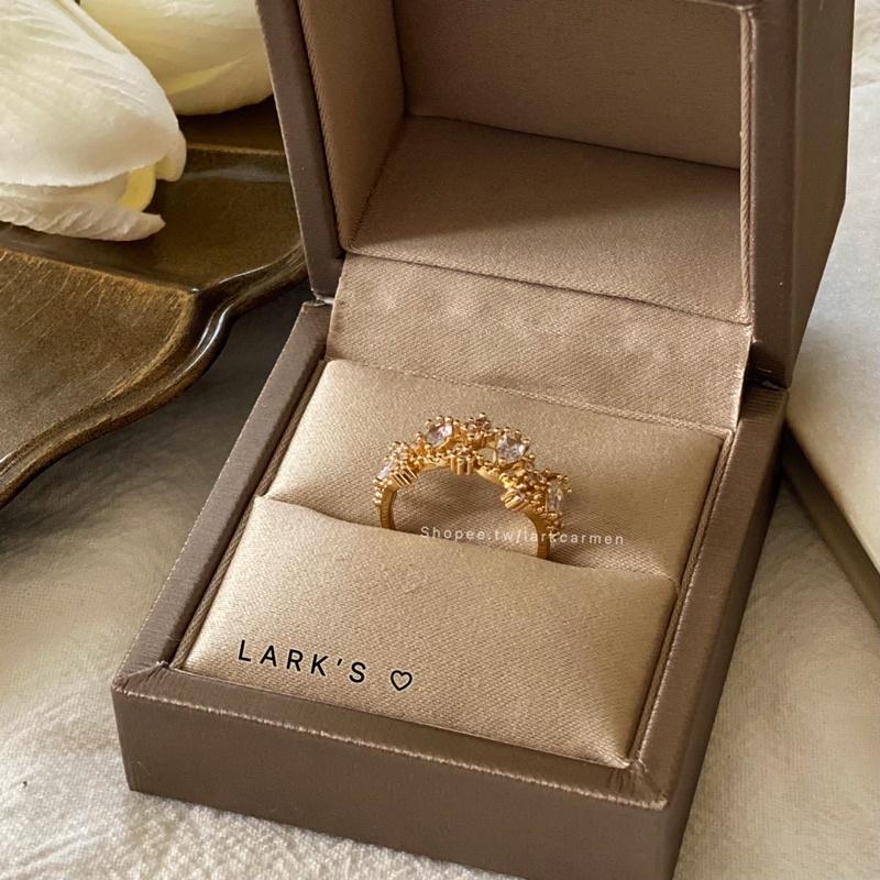 𝗟𝗔𝗥𝗞＇𝗦 ♡ 現貨｜合金 巴洛克式皇冠鋯石 戒指 開口戒指-細節圖3