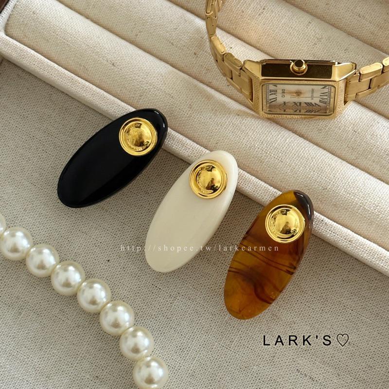 𝗟𝗔𝗥𝗞＇𝗦 ♡ 現貨｜𝑣𝑖𝑛𝑡𝑎𝑔𝑒復古小金豆鴨嘴夾 瀏海夾｜𝟑色-細節圖2