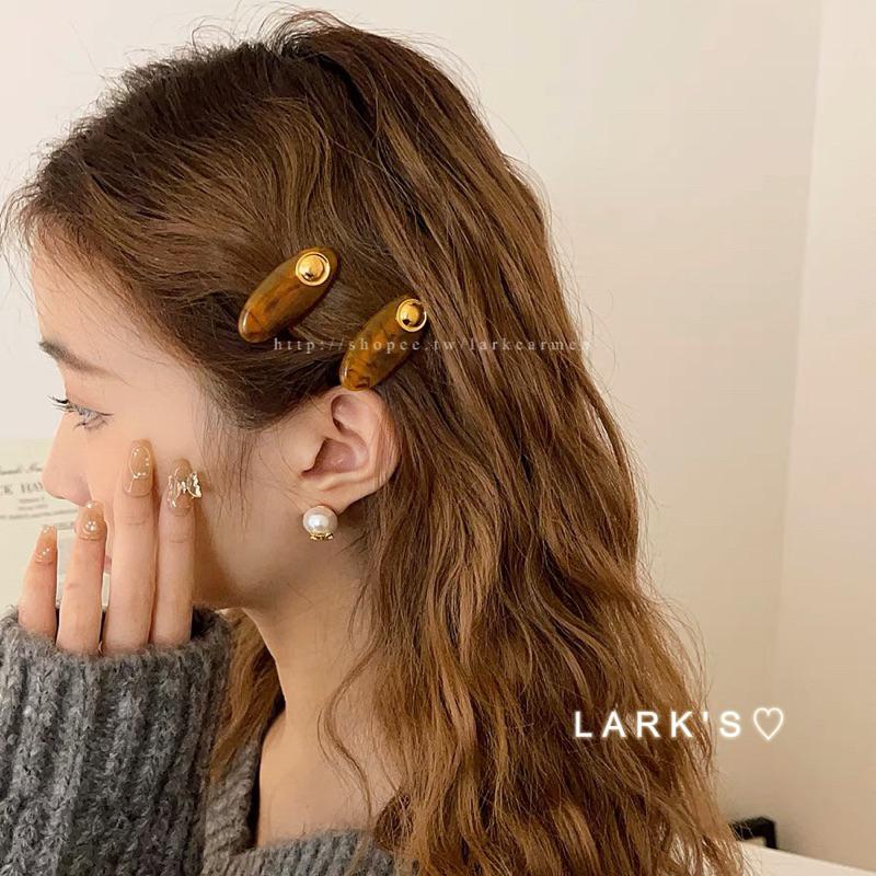 𝗟𝗔𝗥𝗞＇𝗦 ♡ 現貨｜𝑣𝑖𝑛𝑡𝑎𝑔𝑒復古小金豆鴨嘴夾 瀏海夾｜𝟑色-細節圖6