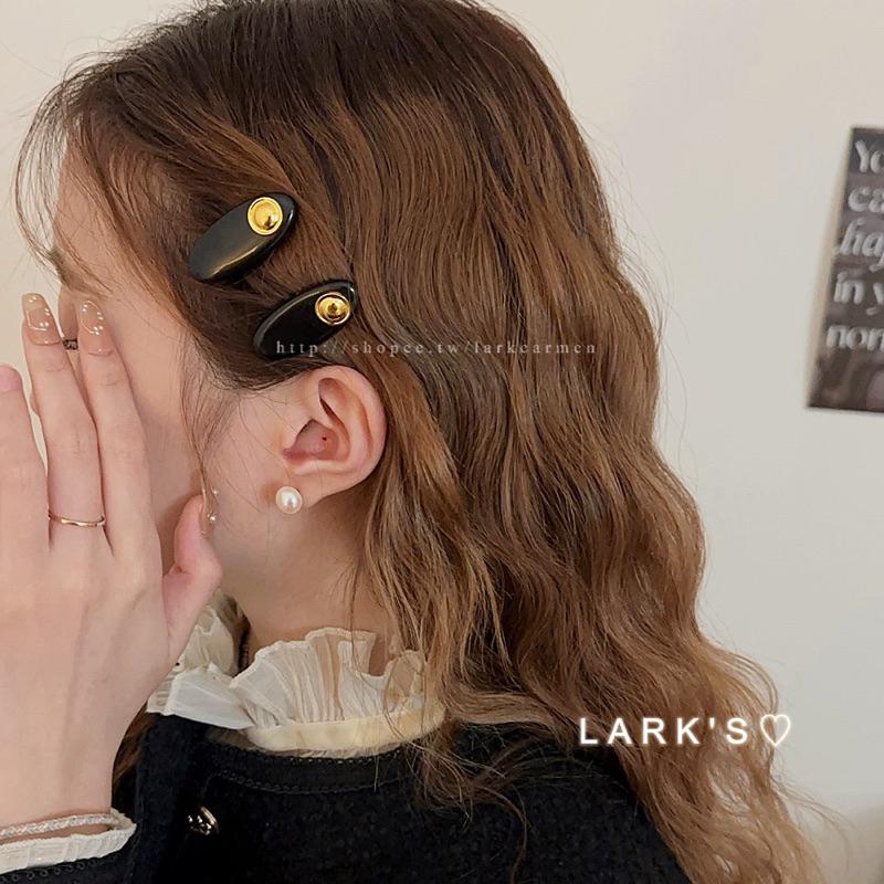 𝗟𝗔𝗥𝗞＇𝗦 ♡ 現貨｜𝑣𝑖𝑛𝑡𝑎𝑔𝑒復古小金豆鴨嘴夾 瀏海夾｜𝟑色-細節圖7