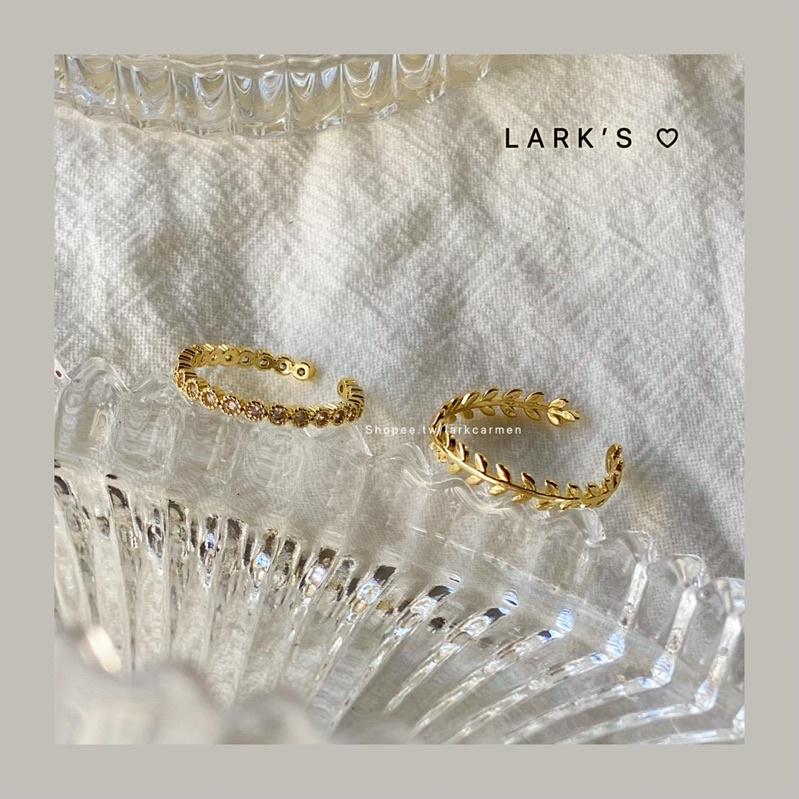 𝗟𝗔𝗥𝗞’𝗦 ♡︎ 現貨｜合金 月桂皇冠 排鑽鋯石 2入 戒指組 開放式戒圍-細節圖3