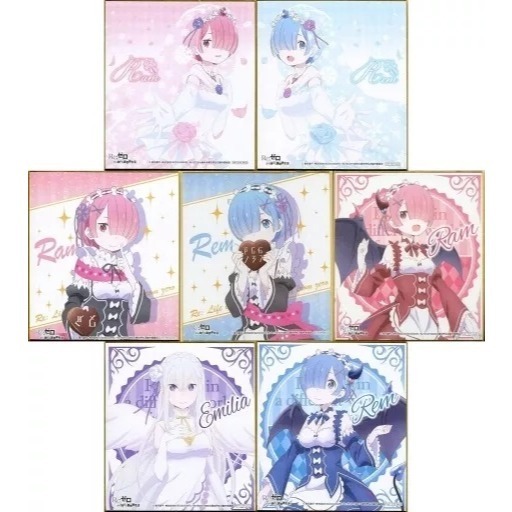《好動漫》《無損》現貨 日版 LAWSON、SEGA 從零開始的異世界生活 精品色紙 No.01~16(全種類)-細節圖3