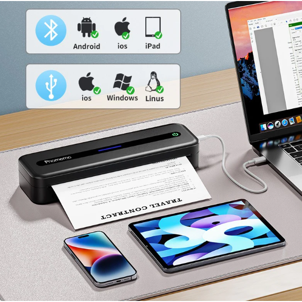 【新品9折】Phomemo M832 熱感隨身印表機 支援5種尺寸53/80/110/A4/Letter  3種紙張模式-細節圖3