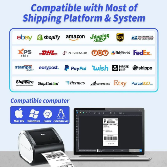 【新品預購】Phomemo D520-BT 手機 藍芽 熱敏 事務機 標籤打印機 標籤機 辦公 學校 物流單快遞印表機-細節圖6