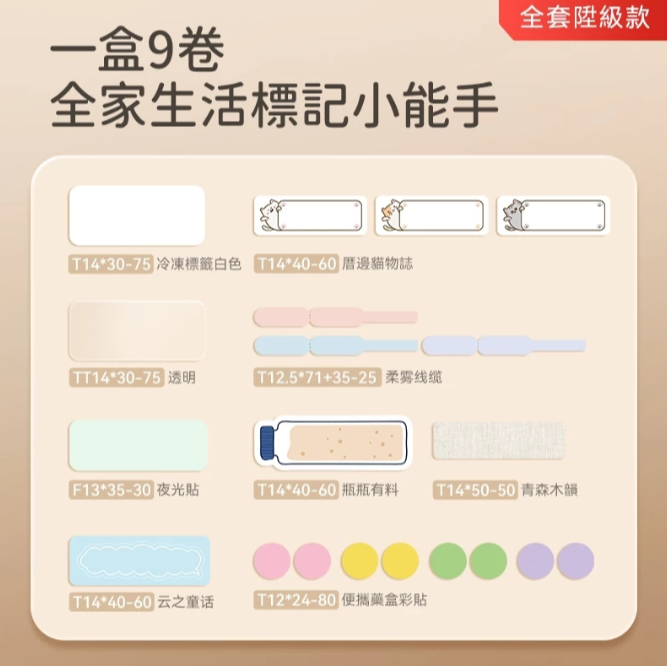 【D110 D11S D101 H1S 精臣標籤機專用】❤套組系列❤ 收納大師套組-細節圖3