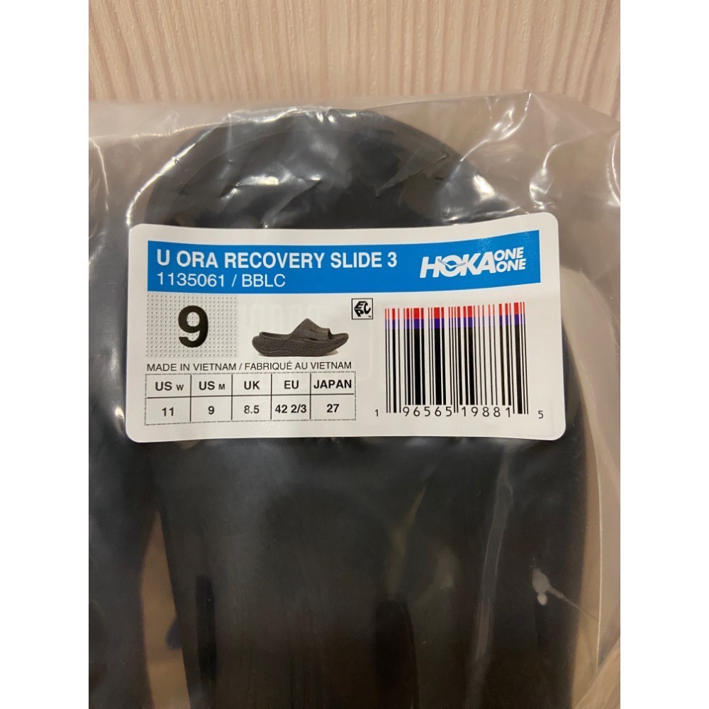 Hoka U ORA Recovery 3 恢復鞋 拖鞋 M US9 27cm-細節圖3