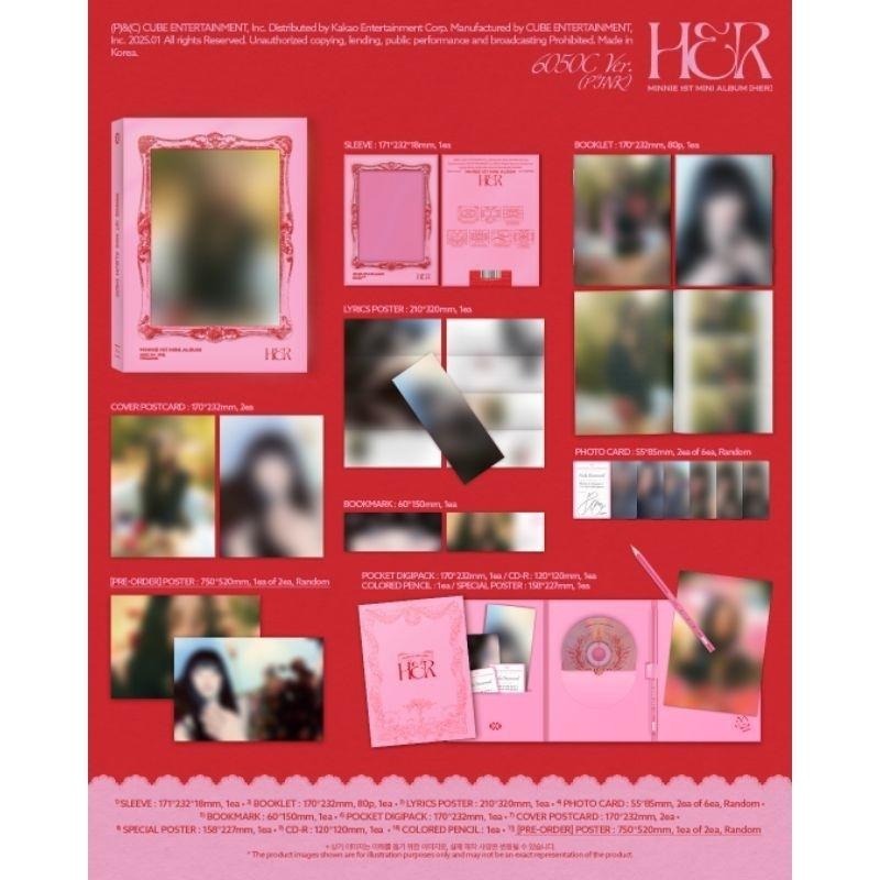 [現貨] (G)I-DLE 😺 米妮 🐈‍⬛ MINNIE SOLO專輯《 HER 》✏️可指定 粉版 紅版 i-dle-細節圖3