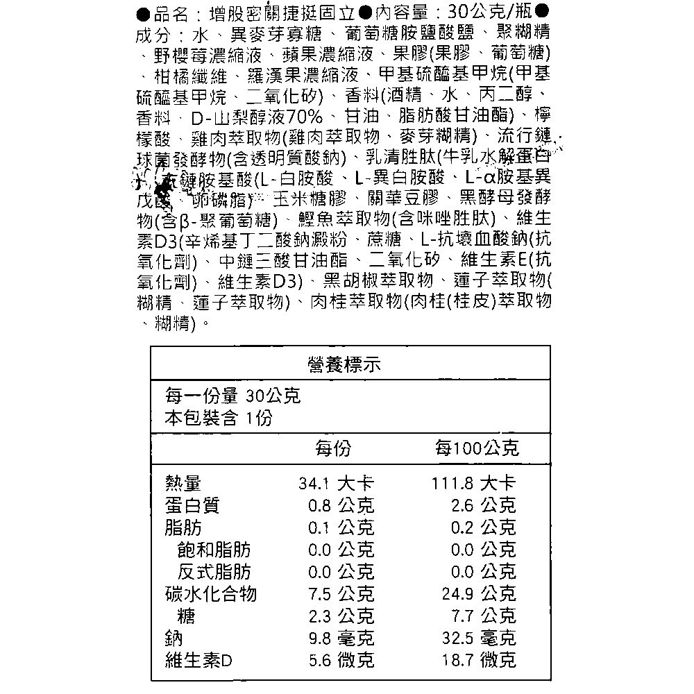 亞洲健康王 AHA第二代增股密關捷挺固立 30g/瓶 (專利健股複方 郭子乾 白冰冰代言) 專品藥局-細節圖4