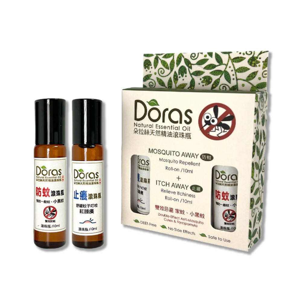 Doras朵拉絲 天然精油滾珠(防蚊10ml/瓶+止癢10ml/瓶) 專品藥局【2029460】-細節圖2