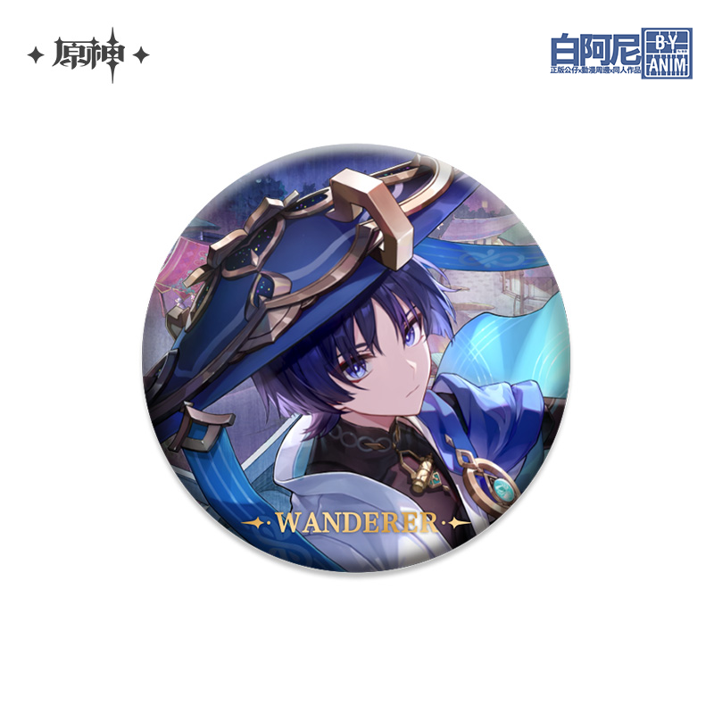 白阿尼動漫｜原神官方｜原神主題系列角色徽章｜須彌城 流浪者徽章 原神徽章 流浪者馬口鐵 散兵 流浪者周邊 流浪者吧唧-細節圖2