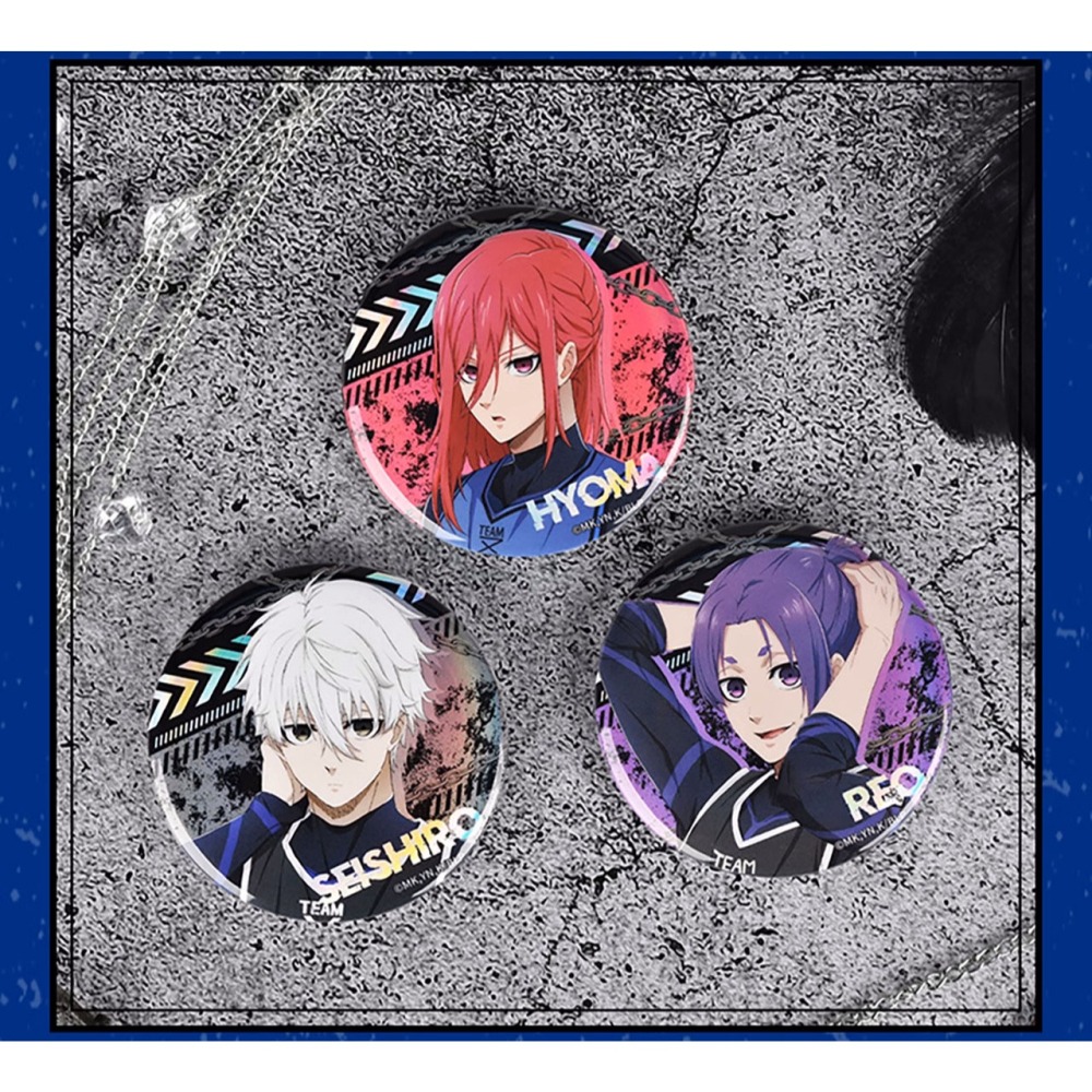 白阿尼現貨｜正版授權｜藍色監獄 素面鐳射立繪徽章｜藍色監獄徽章 凪誠士郎徽章 凪誠士郎胸章 凪誠士郎吧唧 藍色監獄周邊-細節圖3