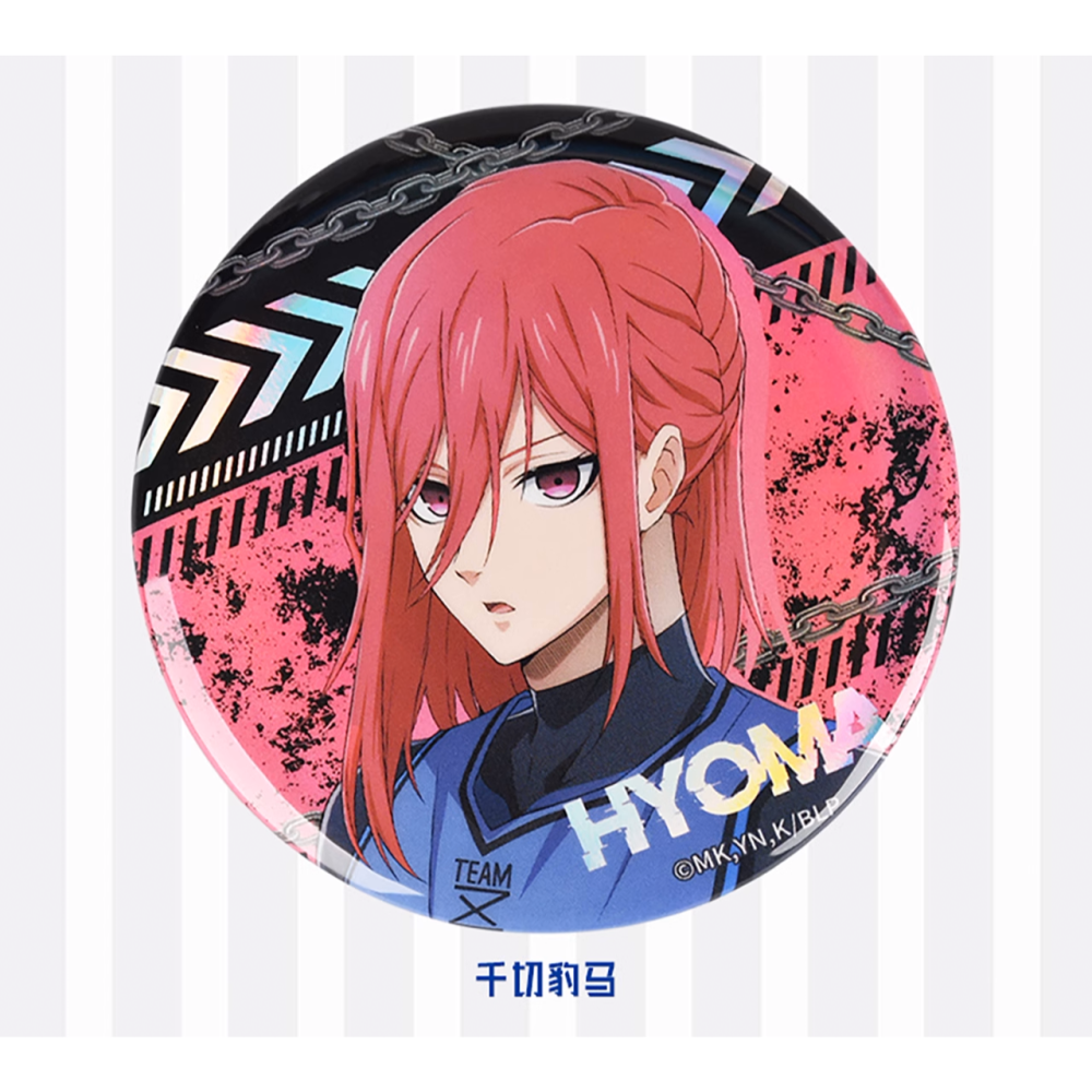 白阿尼動漫｜正版授權｜藍色監獄 素面鐳射立繪徽章｜藍色監獄徽章 千切豹馬鐳射徽章 千切徽章 千切胸章 千切豹馬周邊-細節圖2