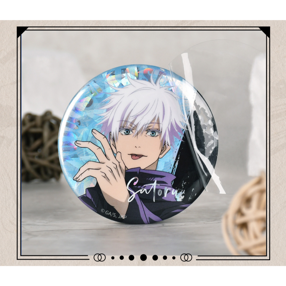 白阿尼動漫｜正版授權｜咒術迴戰 五條悟 戰鬥系列 碎玻璃徽章｜五條悟徽章 五條老師 咒術迴戰 五條悟吧唧 咒術迴戰周邊-細節圖2