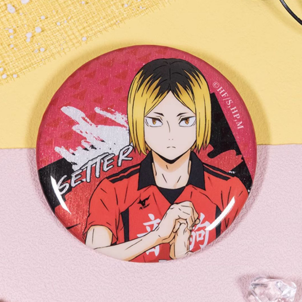 白阿尼現貨｜正版授權｜排球少年 二傳系列雙閃徽章｜孤爪研磨徽章 孤爪研磨 二傳系列徽章 孤爪研磨胸章 孤爪研磨 周邊-細節圖2