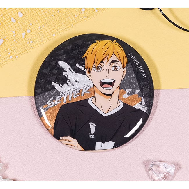 白阿尼現貨｜正版授權｜排球少年 二傳系列雙閃徽章｜宮侑徽章 宮侑二傳系列徽章 宮侑吧唧 雙子 稻荷崎 宮侑周邊-細節圖2