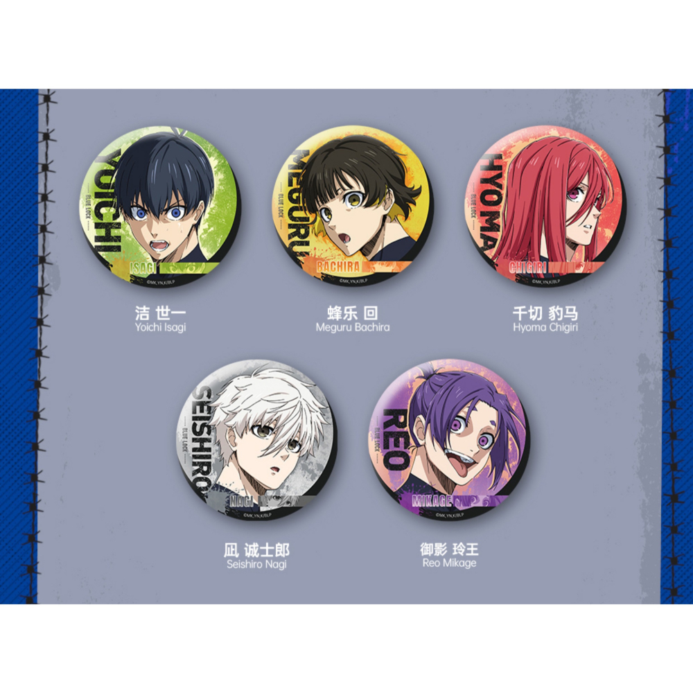 白阿尼現貨｜正版授權｜藍色監獄 反光徽章｜75 mm｜藍色監獄大徽章 潔世一徽章 蜂樂徽章 千切吧唧 凪徽章 玲王徽章-細節圖2