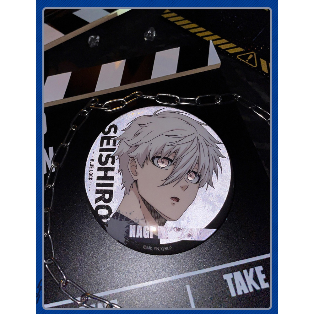 白阿尼現貨｜正版授權｜藍色監獄 反光徽章｜75 mm｜藍色監獄大徽章 潔世一徽章 蜂樂徽章 千切吧唧 凪徽章 玲王徽章-細節圖7